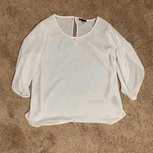 White Vince Camuto 3/4 Blouse